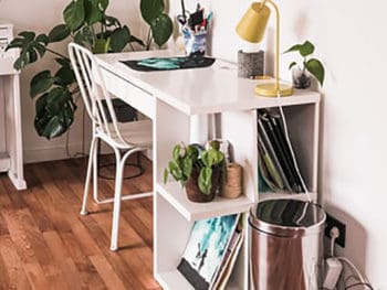 Desk with Open Shelves