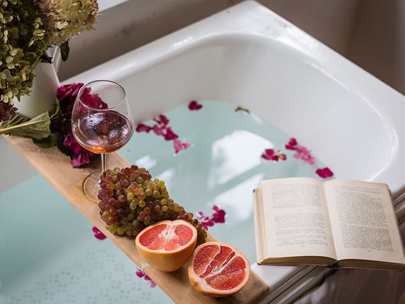 Bath Tub Flower Petals