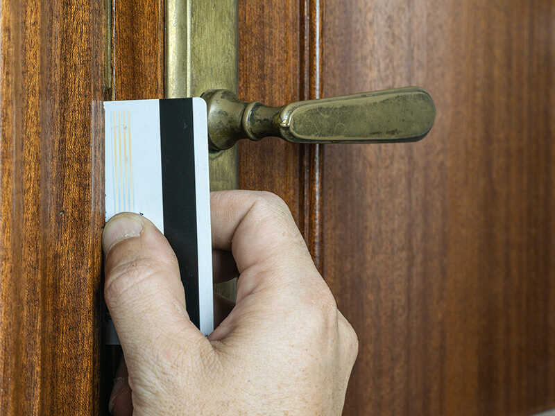 Breaking Brown Door Lock