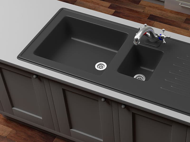 Kitchen Cabinets Black Sink