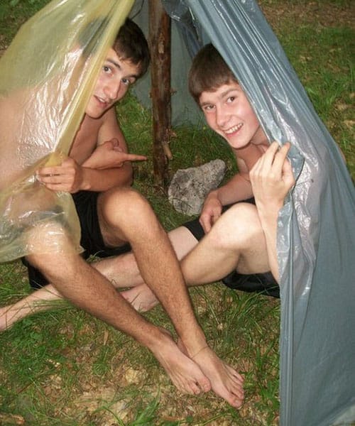 Trash Bag Sauna