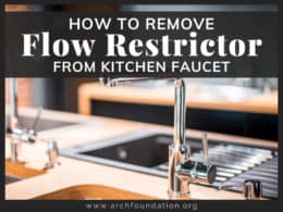 Remove Flow Restrictor From Kitchen Faucet