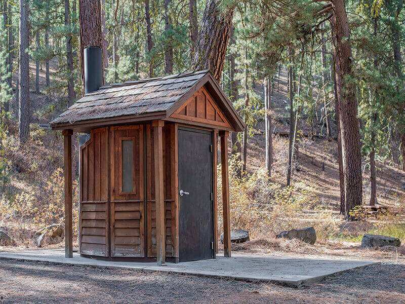 Rustic Wooden Toilet