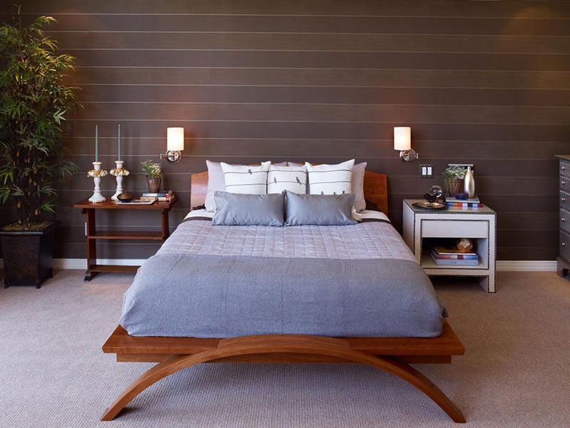 Bedroom With Wall Lights 