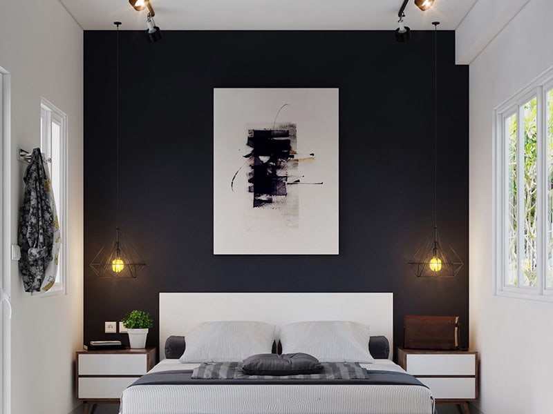 Black And White Accent Wall