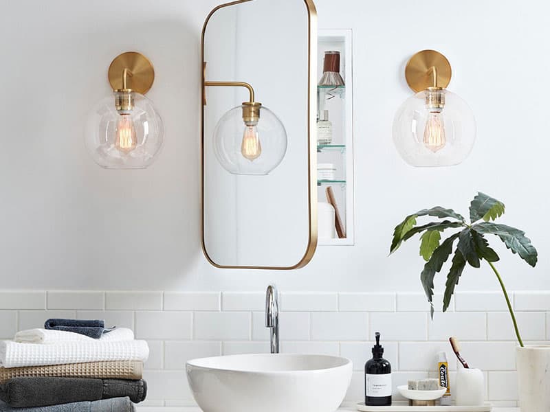 Gold Trimmed Medicine Cabinet