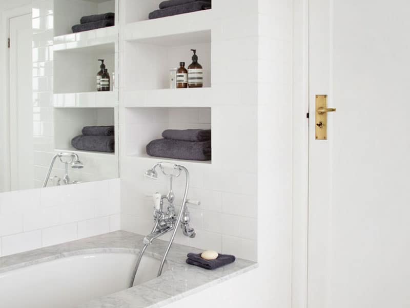 Tub Panel Recessed Shelf