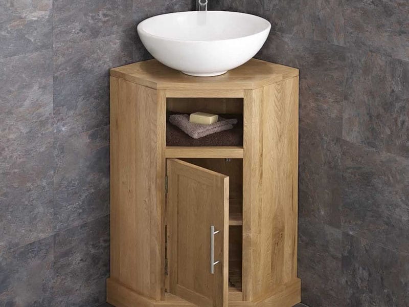 Wooden Corner Vanity
