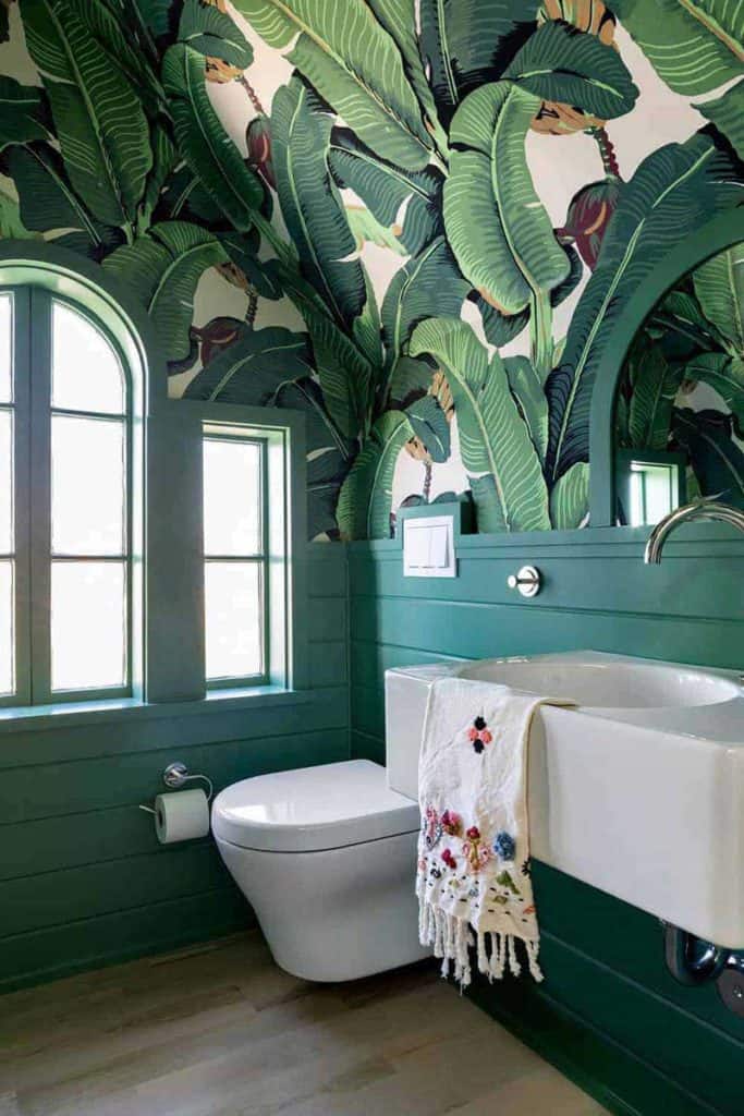 Banana Leaf Painting On High Ceiling