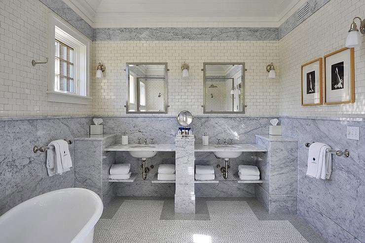 Bathroom Remodel With Gray Stone