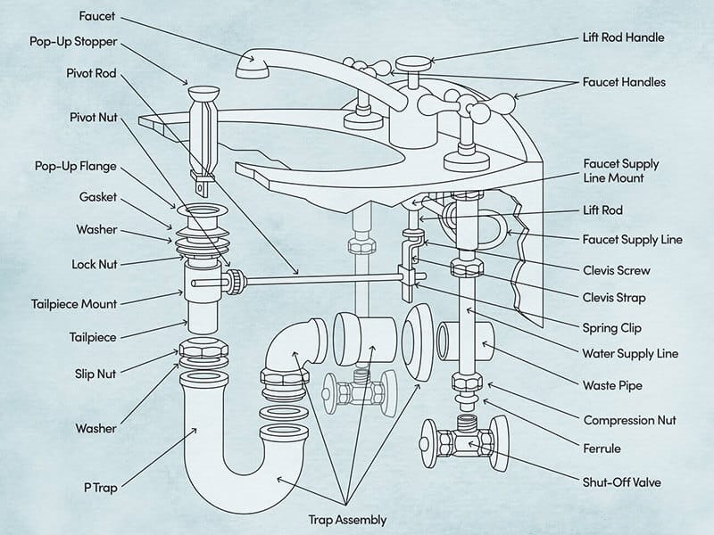 Bathroom Sink Plumbing Parts