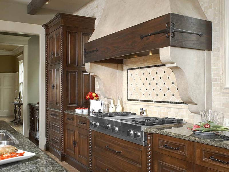 Beige Travertine Tiles Backsplash
