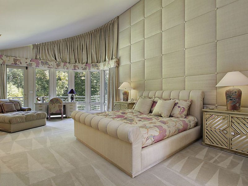 Beige Tufted Wall