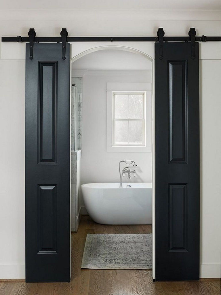 Black Double Sliding Doors