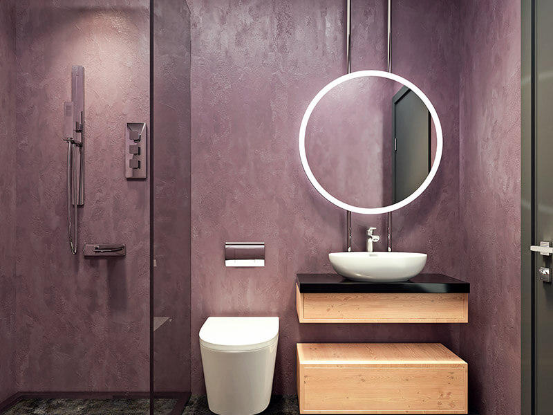 Black Furnishing Mauve