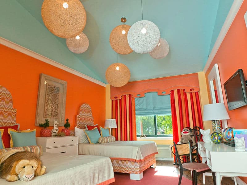 Blue And Orange Room