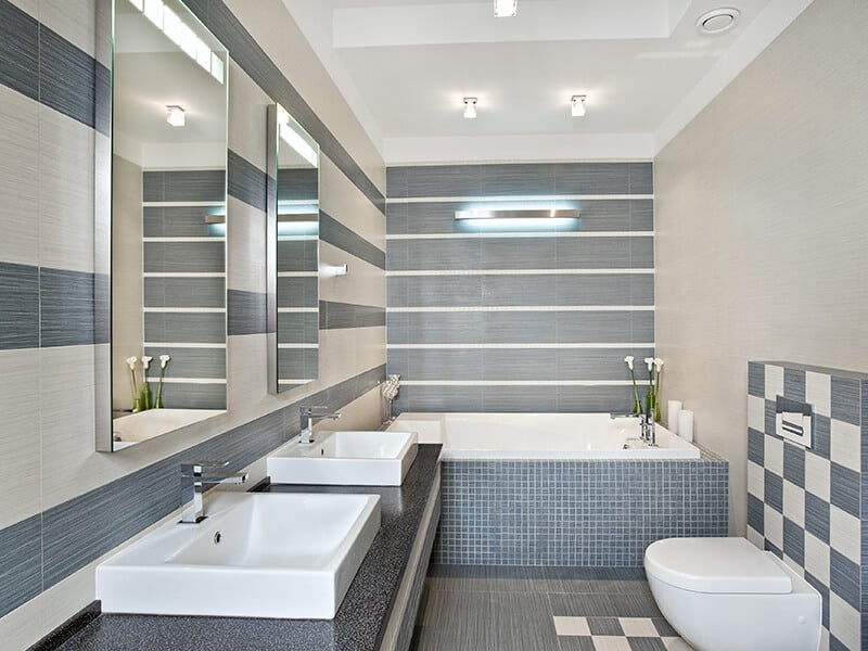 Blue Gray Bathroom