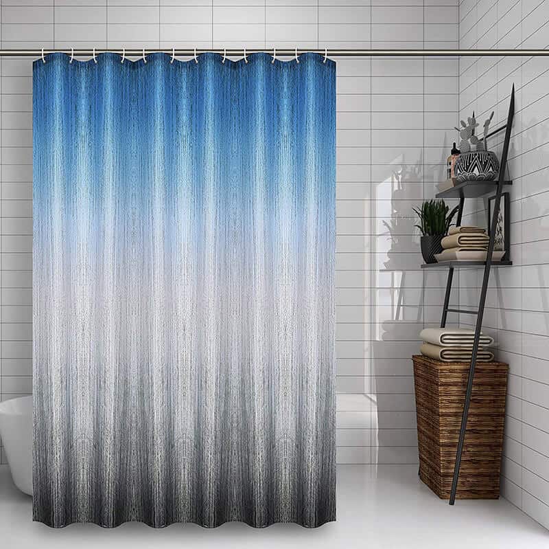 Blue Gray Shower Curtain