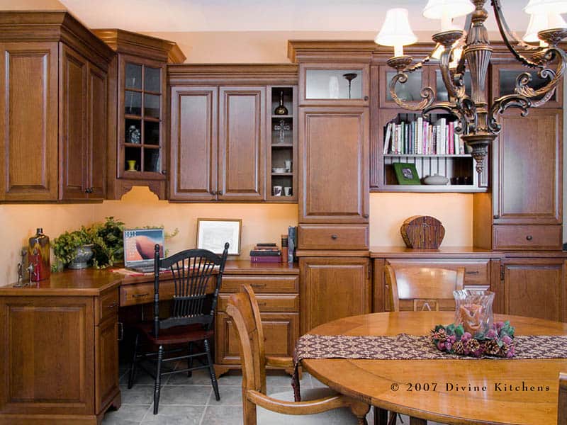 Brown Kitchen Desk 