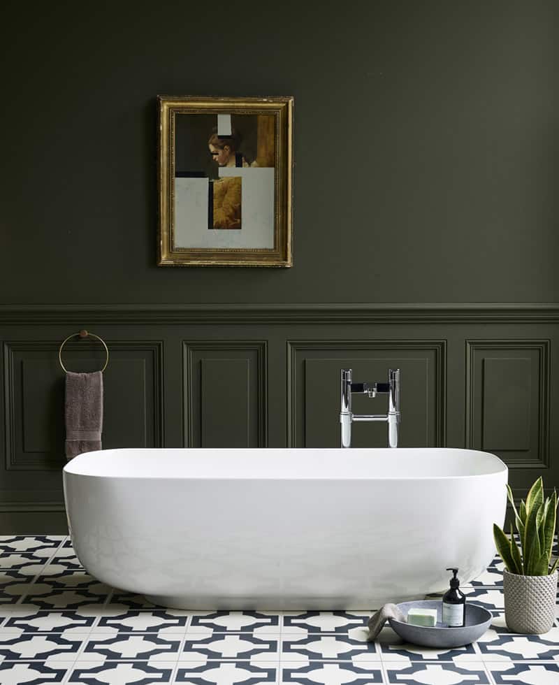 Dark And Khaki Green Walls