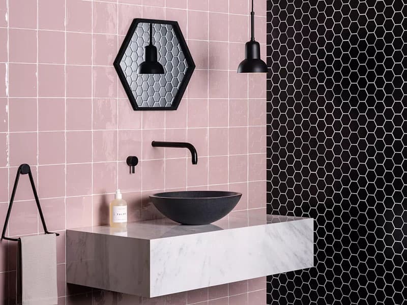 Dark And Pink Tiles