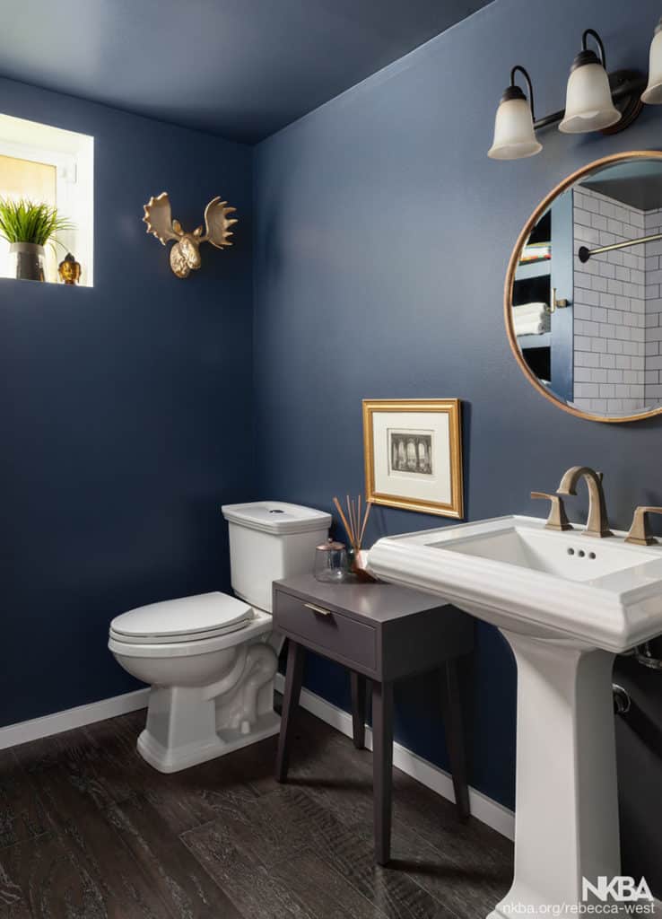Dark-Blue And Wood Floors
