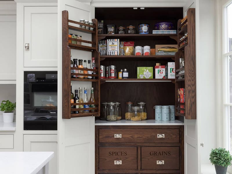 Dark Brown Cabinet Pantry 