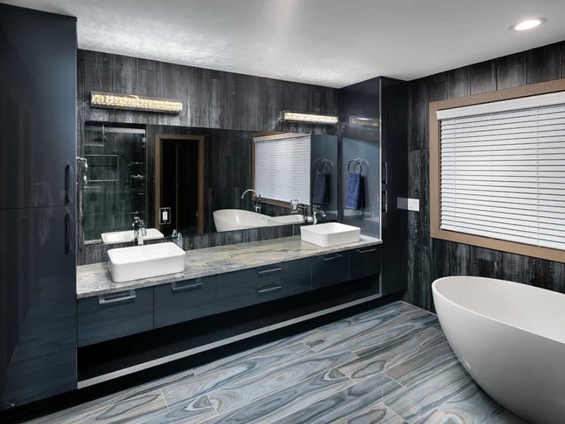 Dark Master Bathroom