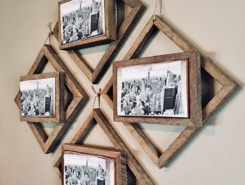 Diamond Shaped Farmhouse Photo Frames
