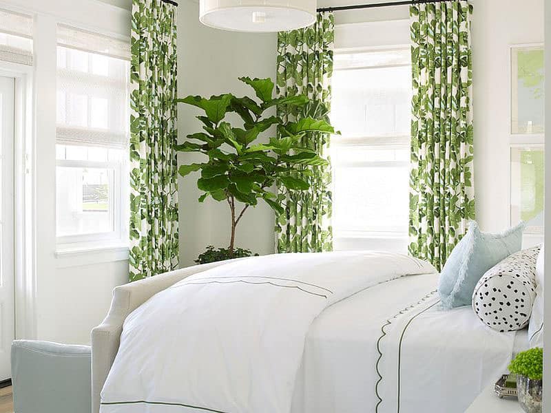 Floral Green Curtain