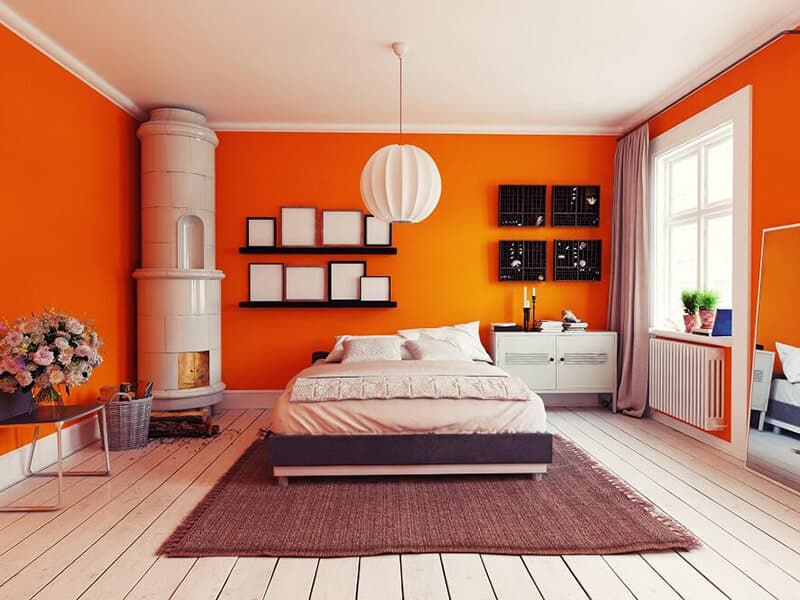 Full Orange Wall