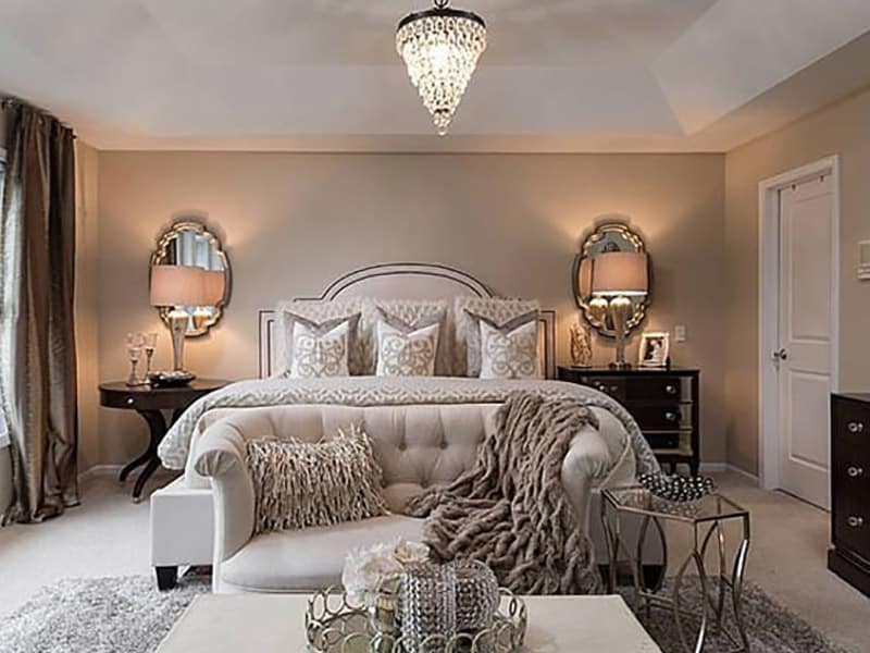Glam Bedroom With Shaggy Accents