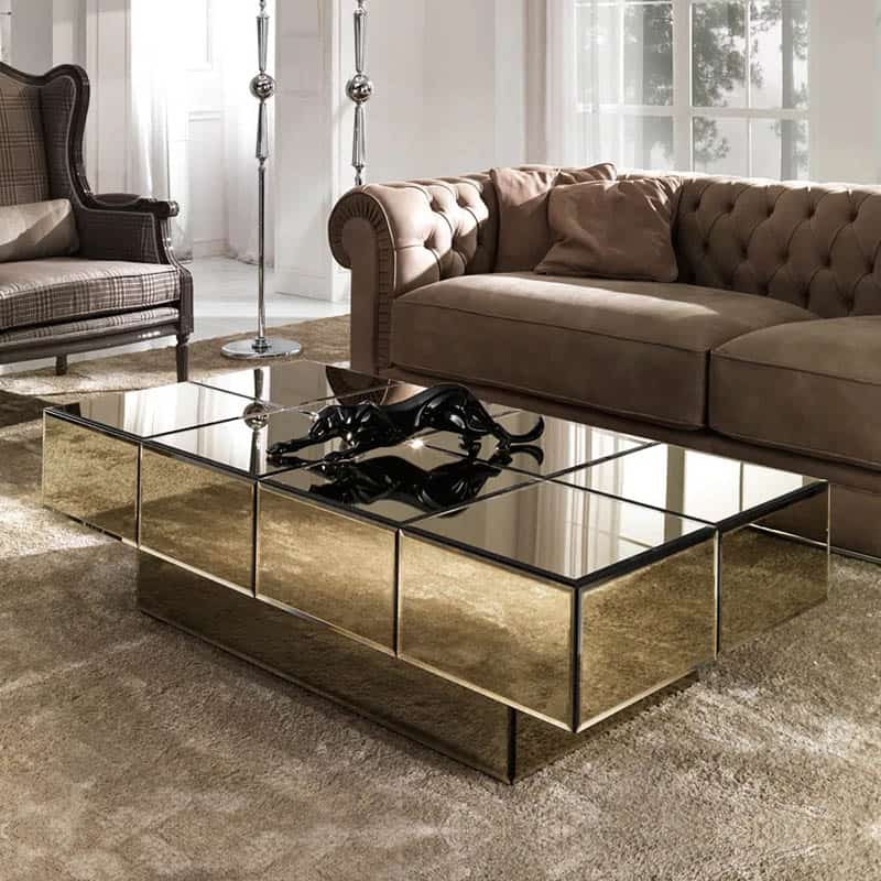 Glass Storage Coffee Table