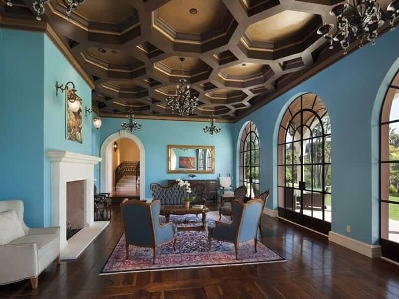 Gold Coffered Ceiling