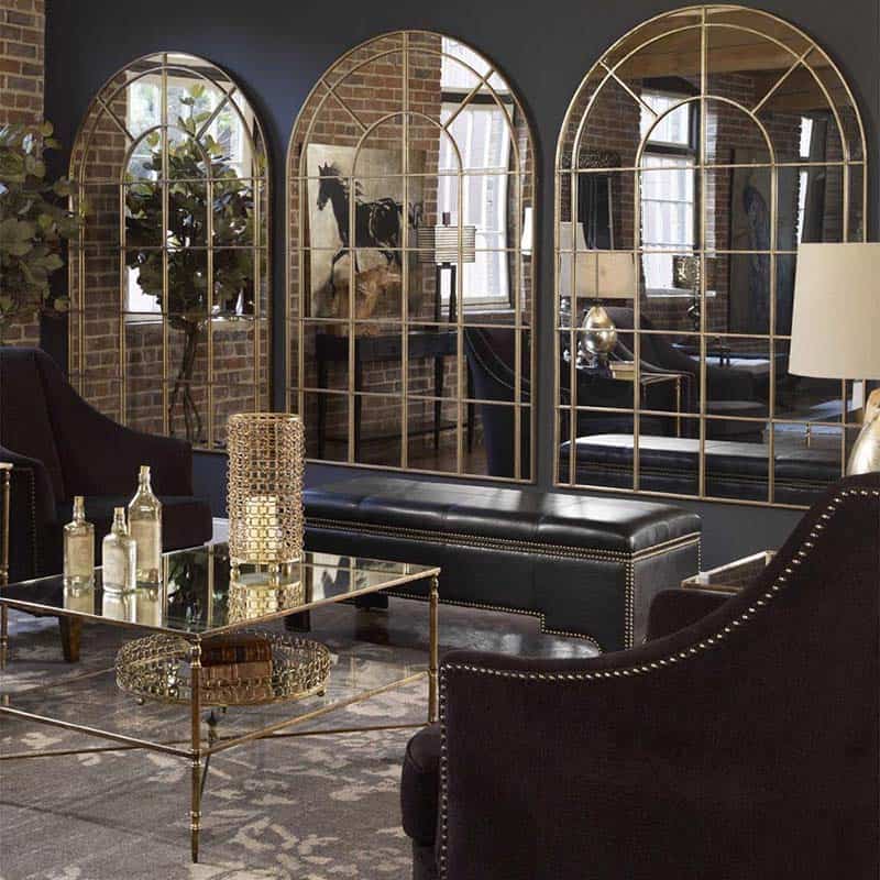 Gold Finish Arch Mirror