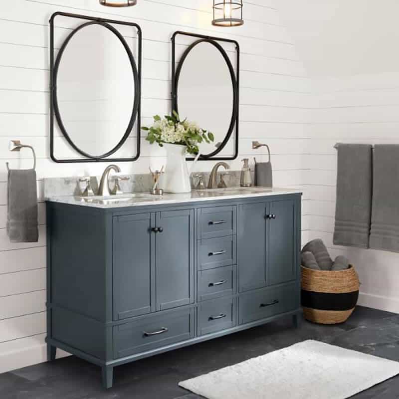 Gray Blue Vanity