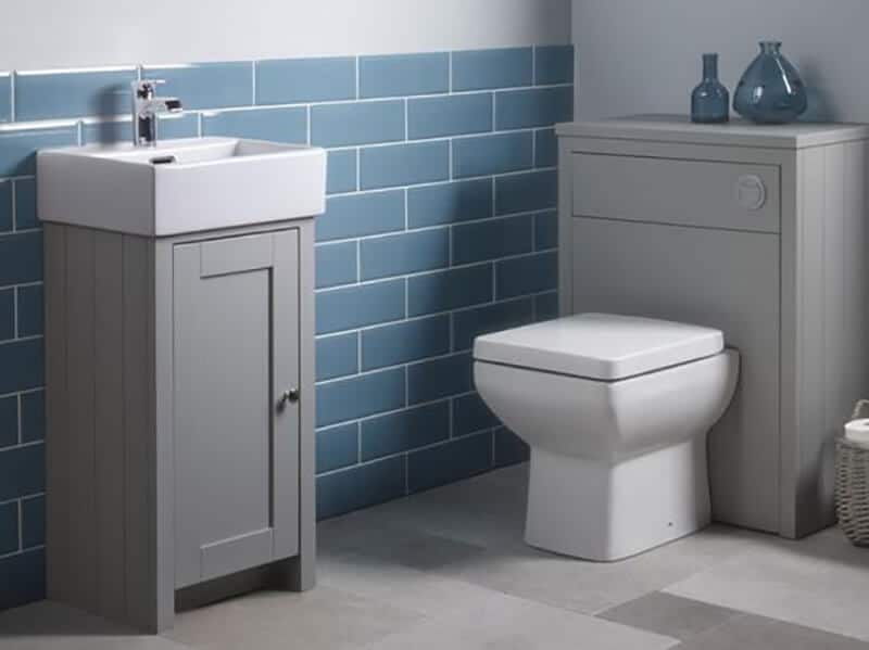 Gray Toilet Storage
