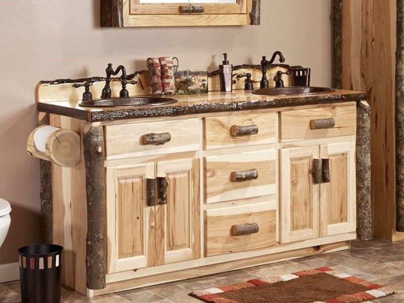 Hickory Log Bathroom Vanity
