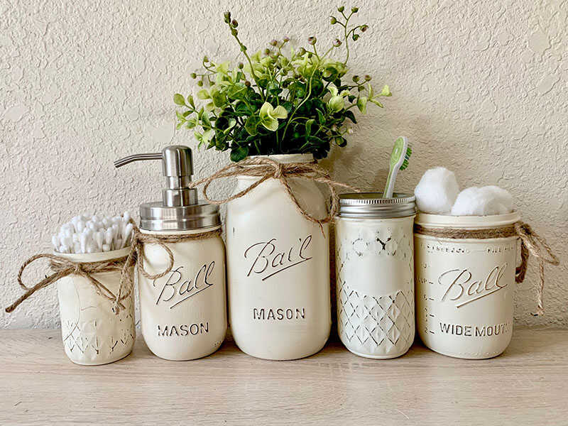 Mason Jar Bathroom Set