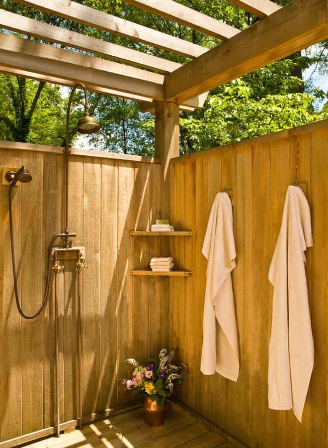 Mediterranean Outdoor Shower