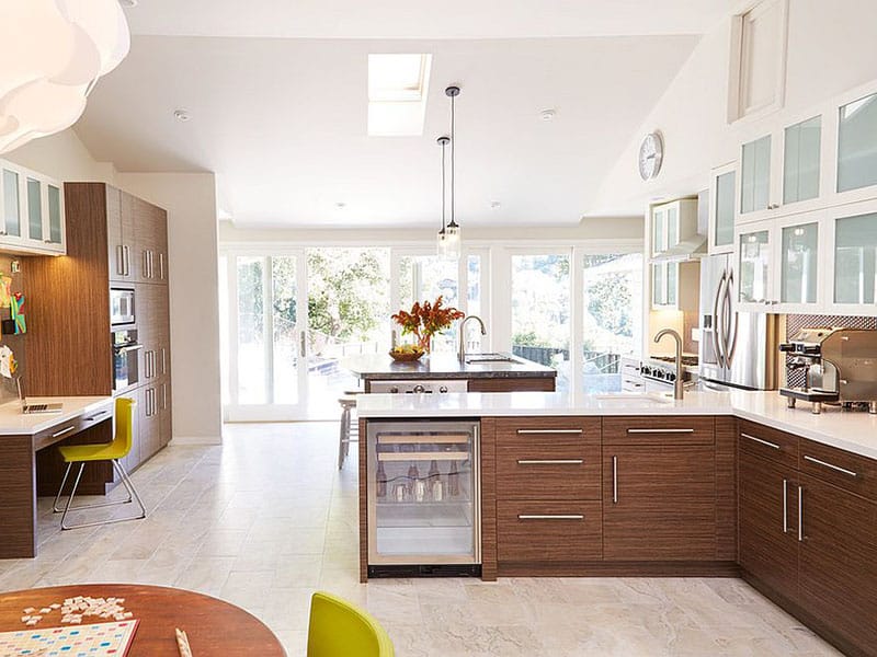 Modern Kitchen With Brown Furniture