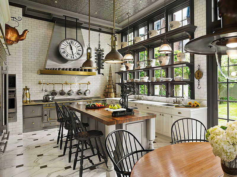 Modernistic Industrial Victorian Kitchen