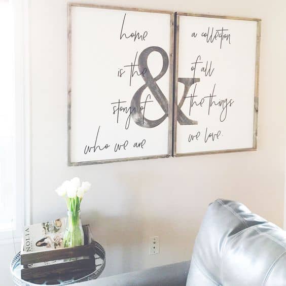 Multi-Panel Delightful Home Aphorism 