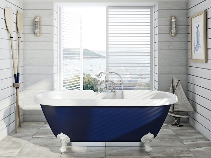 Navy Blue Bathtub