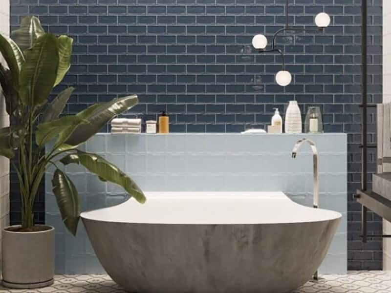 Ocean Blue Subway Tiles