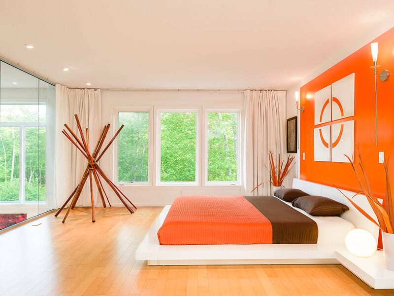 Orange White Bedroom