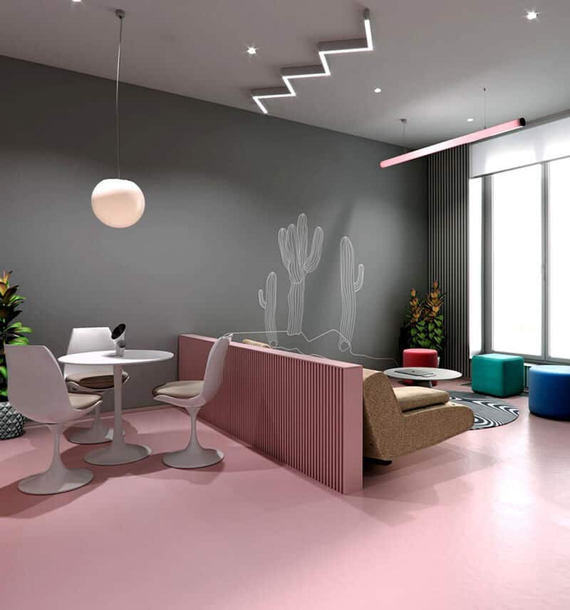 Pink Living Rooms