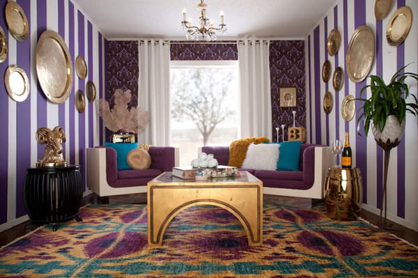 Purple And Golden Glamorous