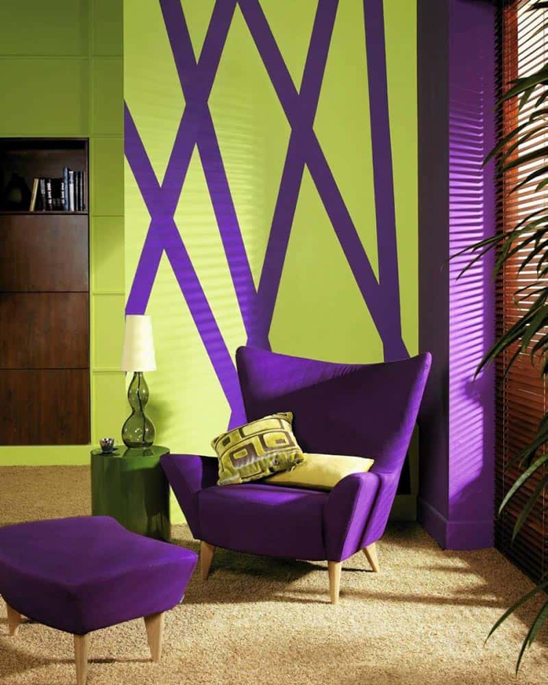 Purple And Lime Wall