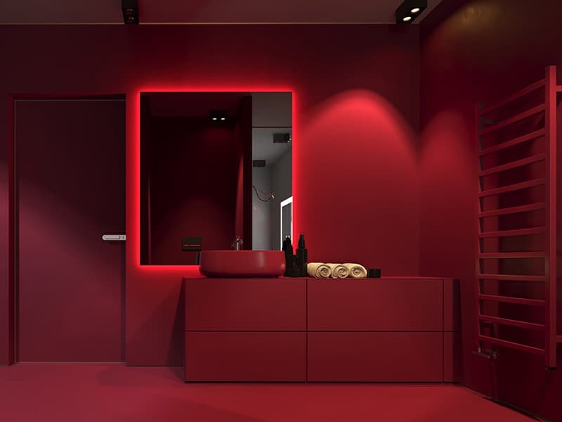 Red Led Mirror